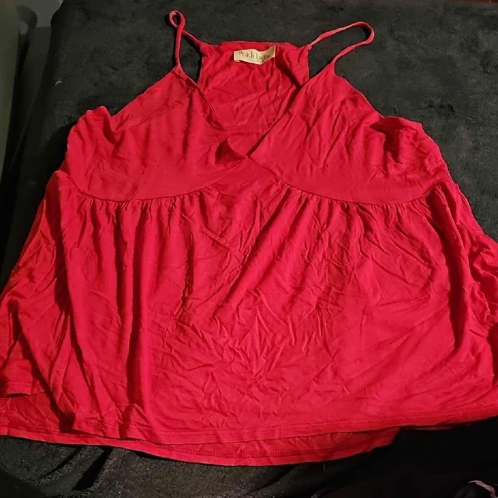 Peach Love California Bold Red Tank Top